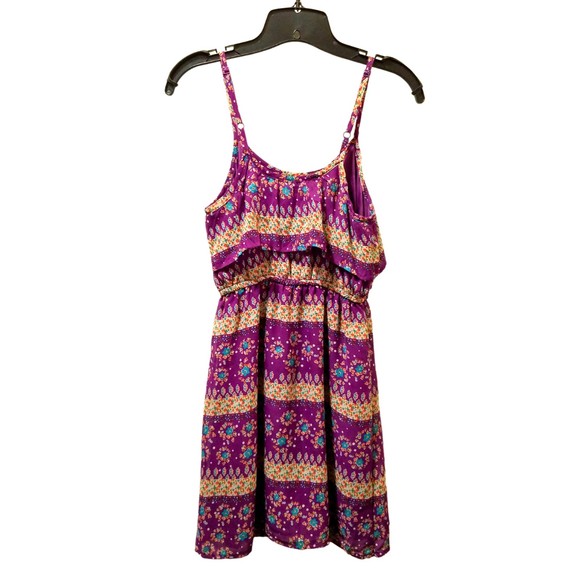 Mossimo Supply Co. Junior's Violet Purple Floral Dress Sundress XS - Picture 1 of 5